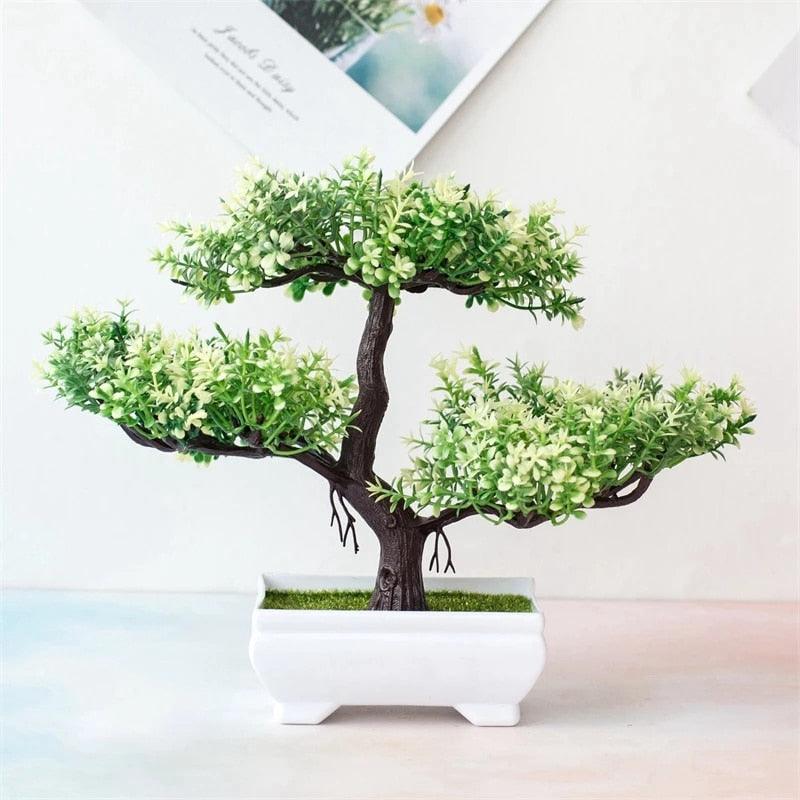 Bonsai Tree / Artificial Plant Collection - White Artificial Plant - Femboy Fatale