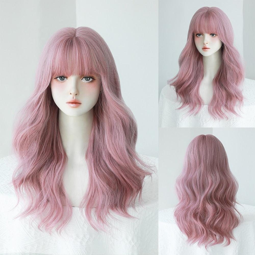 Long Wavy Hair With Bangs Wig Collection - 22 Wigs - Femboy Fatale