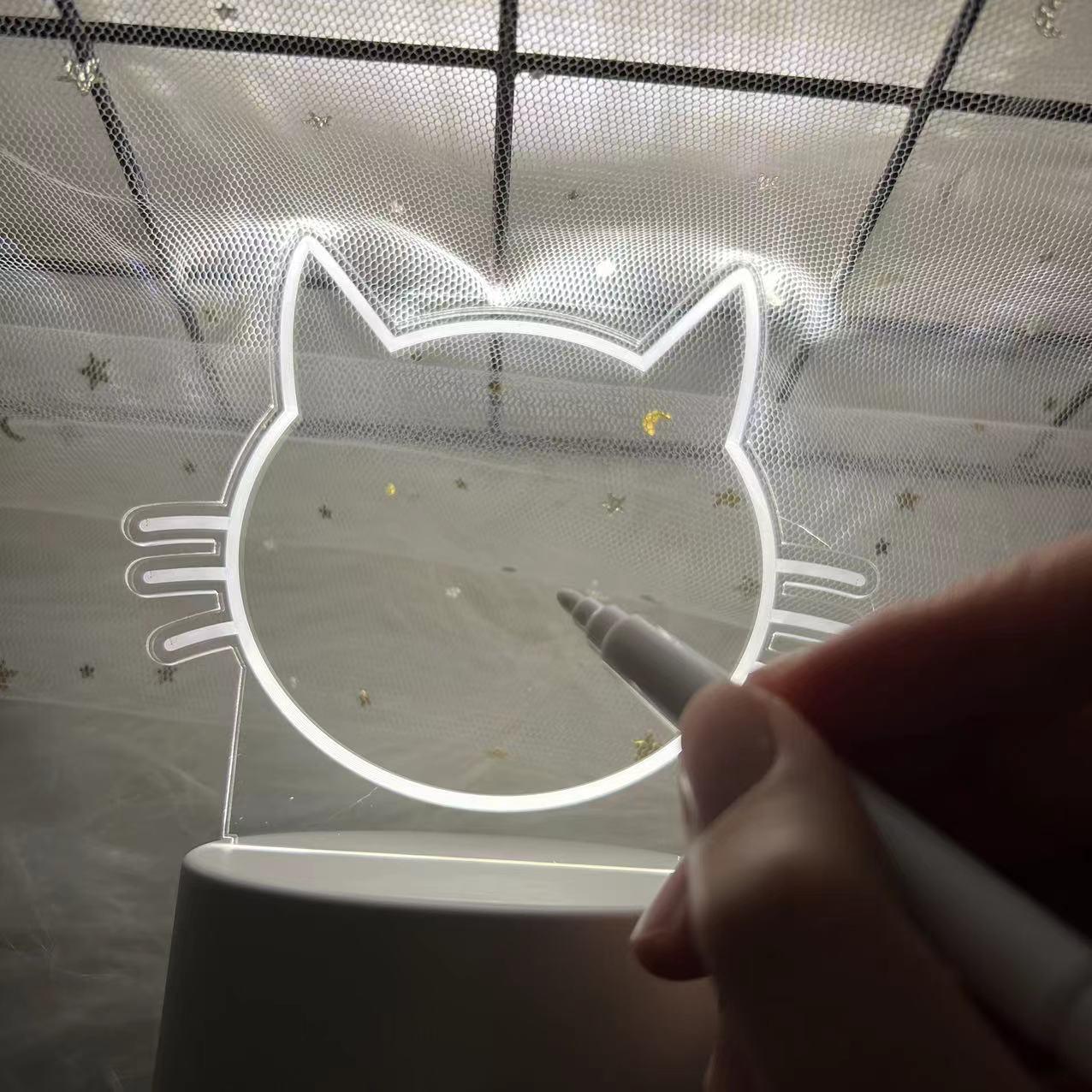 Cat LED Note Board - Femboy Fatale