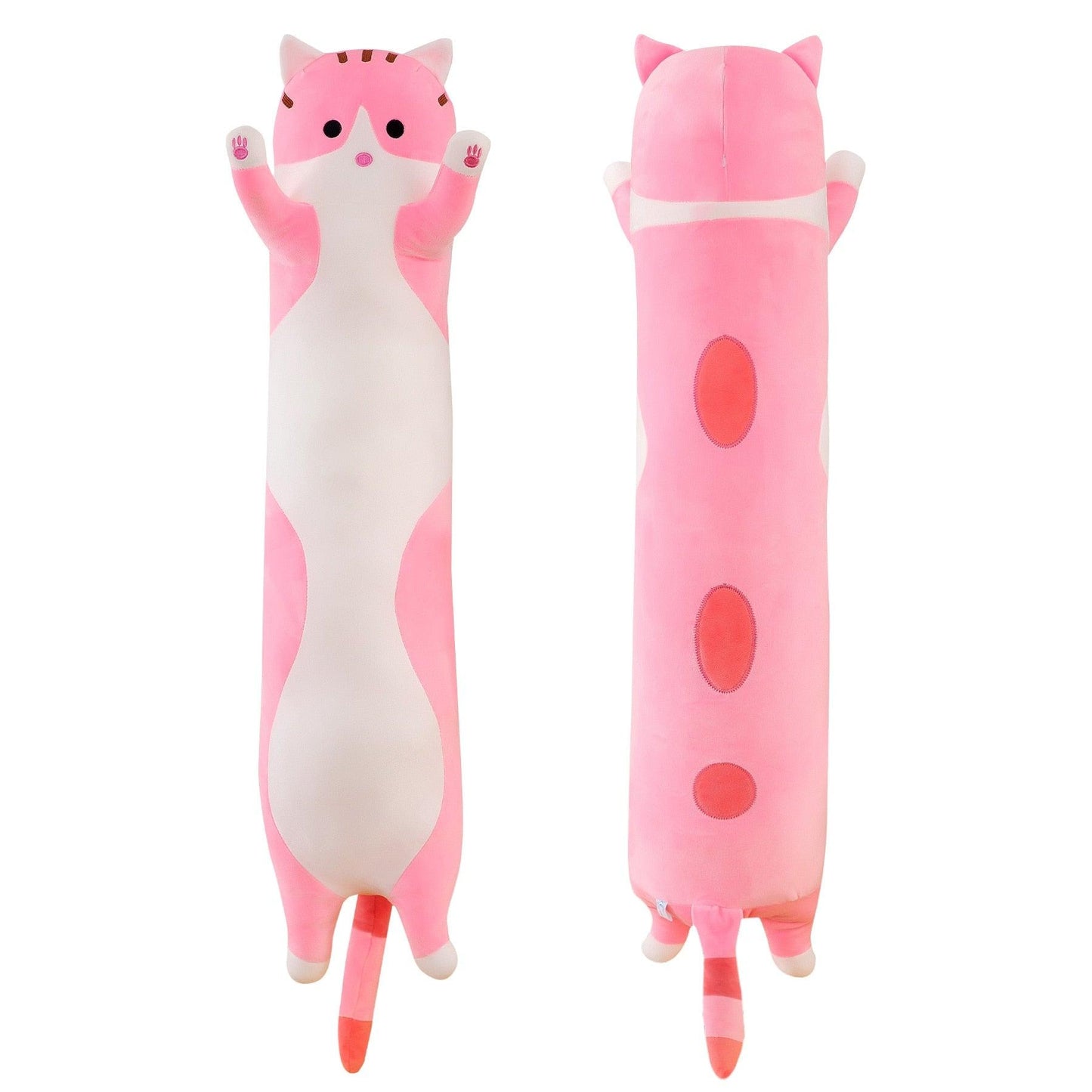 Long Animal Pillows - 50cm / Pink Cat Pillow - Femboy Fatale