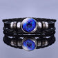 Zodiac Leather Bracelet Collection - Leo Blue Bracelet - Femboy Fatale