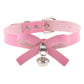 Pink Leather Gothic Choker Collection - Style 12 Choker - Femboy Fatale