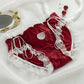 Maid Lace Panty Collection - Red Heart / L Underwear - Femboy Fatale