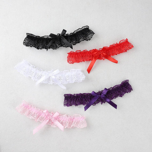 Lace Garters with Ribbon - Garters - Femboy Fatale