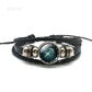 Zodiac Leather Bracelet Collection - Sagittarius Green Bracelet - Femboy Fatale