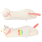 Long Animal Pillows - 50cm / White Rainbow Cat Pillow - Femboy Fatale