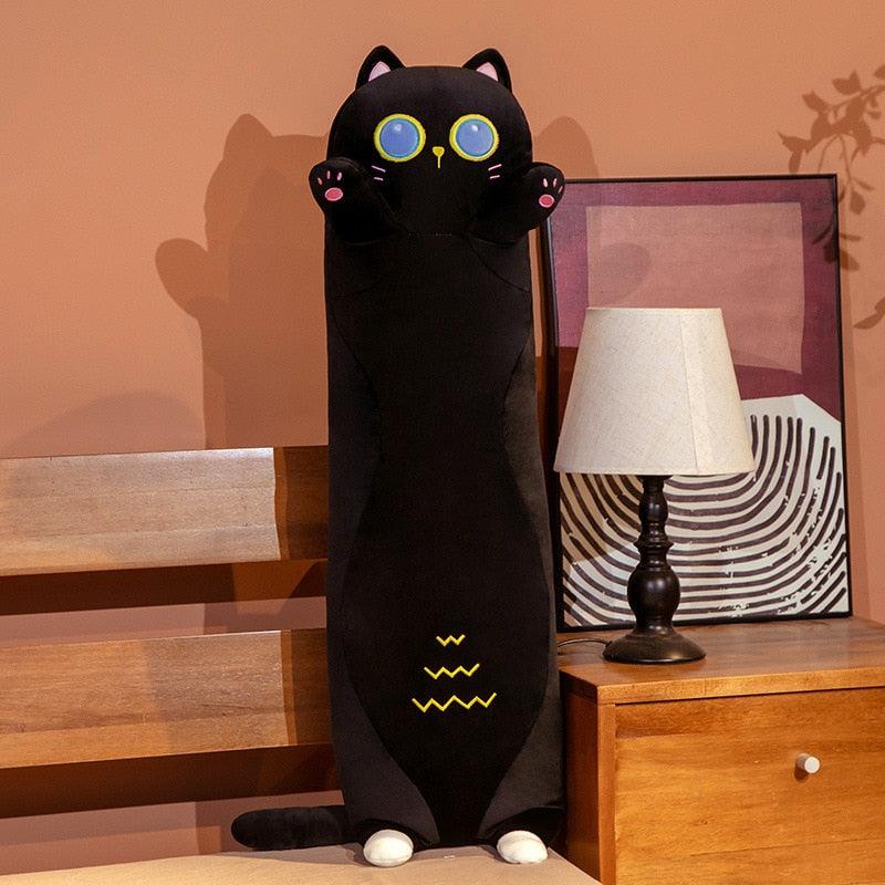 Long Animal Pillows - 50cm / Black Cat Pillow - Femboy Fatale