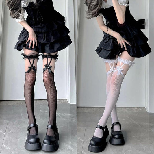 Lolita Fishnet Stockings - Stockings - Femboy Fatale