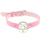 Pink Leather Gothic Choker Collection - Style 25 Choker - Femboy Fatale