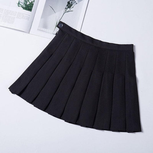 Flat Color Pleated Skirt Collection - Black / XS Skirts - Femboy Fatale