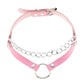 Pink Leather Gothic Choker Collection - Style 29 Choker - Femboy Fatale