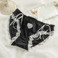 Maid Lace Panty Collection - Black Heart / L Underwear - Femboy Fatale