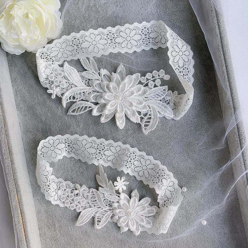 Floral Lace Garters - Garters - Femboy Fatale