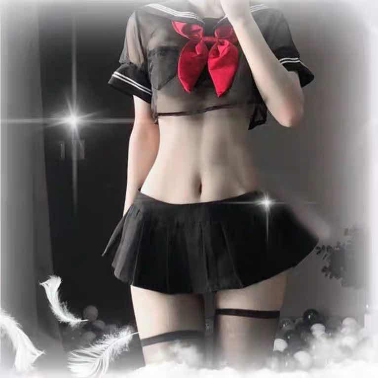 Transparent Japanese School Uniform - Lingerie - Femboy Fatale