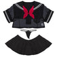 Transparent Japanese School Uniform - Black Lingerie - Femboy Fatale