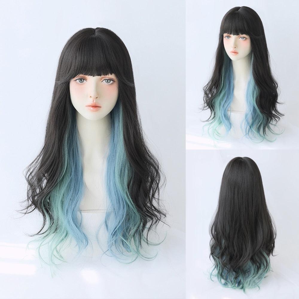 Long Wavy Hair With Bangs Wig Collection - 14 Wigs - Femboy Fatale