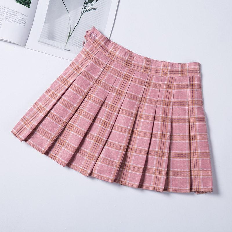 Plaid Pleated Skirt Collection - Pink / XS Skirts - Femboy Fatale