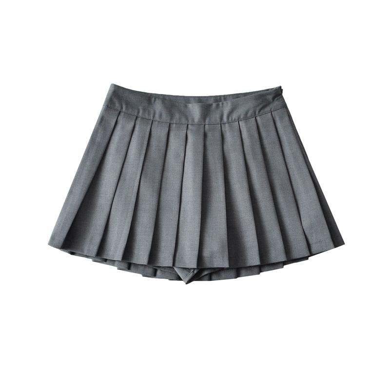 Pleated Mini Skirt - Dark Grey / XS Skirts - Femboy Fatale