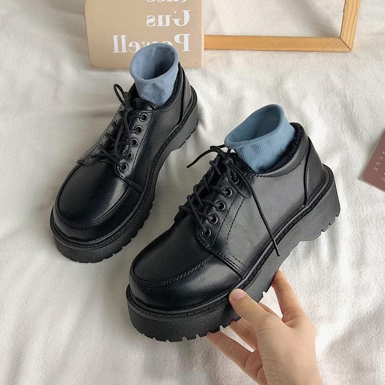 School Loafers - Black B / 4.5 Shoes - Femboy Fatale