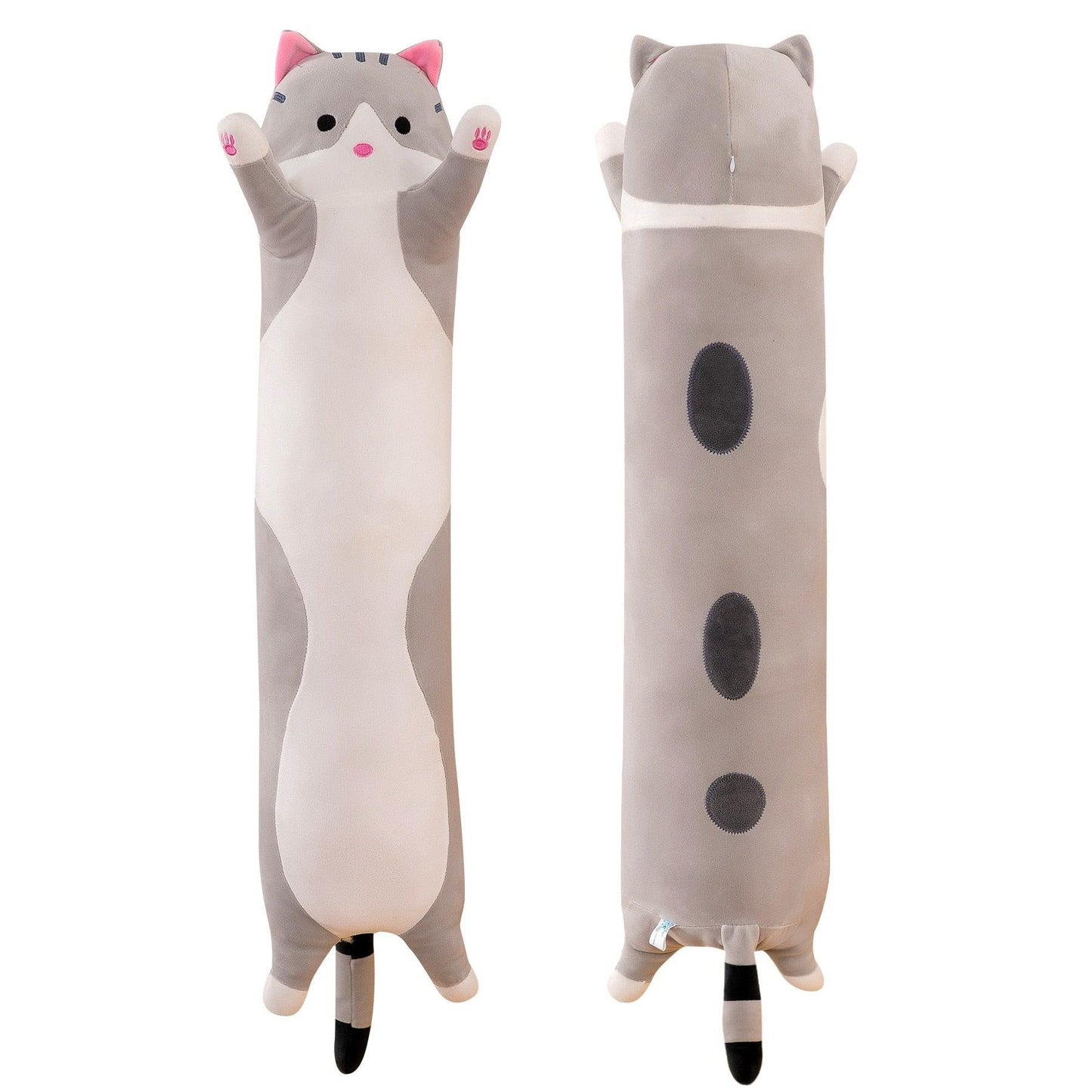 Long Animal Pillows - 50cm / Gray Cat Pillow - Femboy Fatale