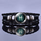 Zodiac Leather Bracelet Collection - Pisces Green Bracelet - Femboy Fatale