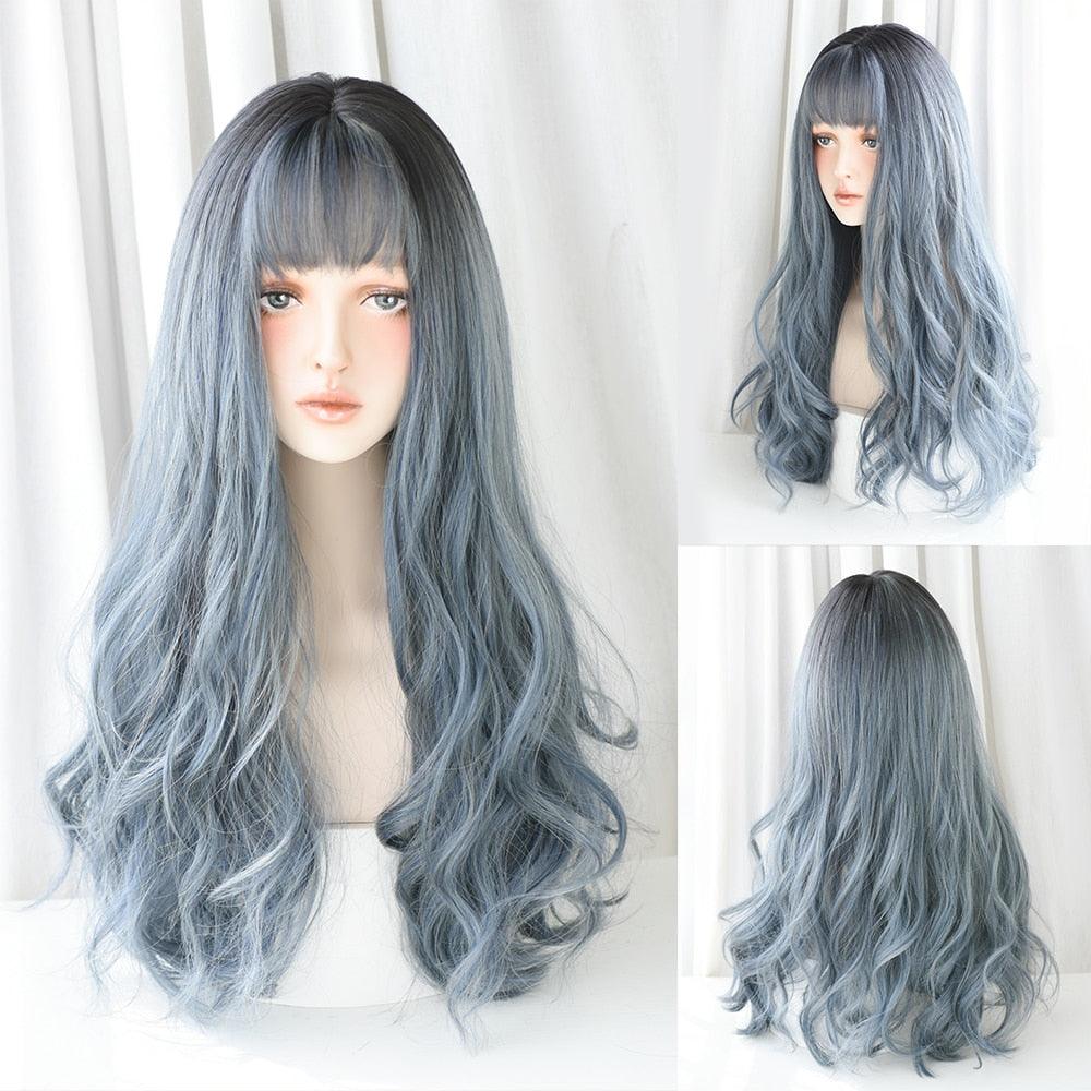 Long Wavy Hair With Bangs Wig Collection - 27 Wigs - Femboy Fatale