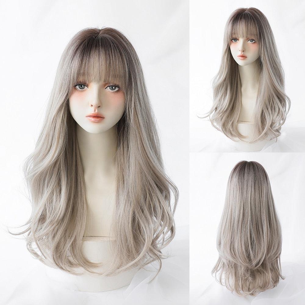 Long Wavy Hair With Bangs Wig Collection - 8 Wigs - Femboy Fatale