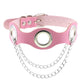 Pink Leather Gothic Choker Collection - Style 7 Choker - Femboy Fatale