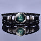 Zodiac Leather Bracelet Collection - Libra Green Bracelet - Femboy Fatale