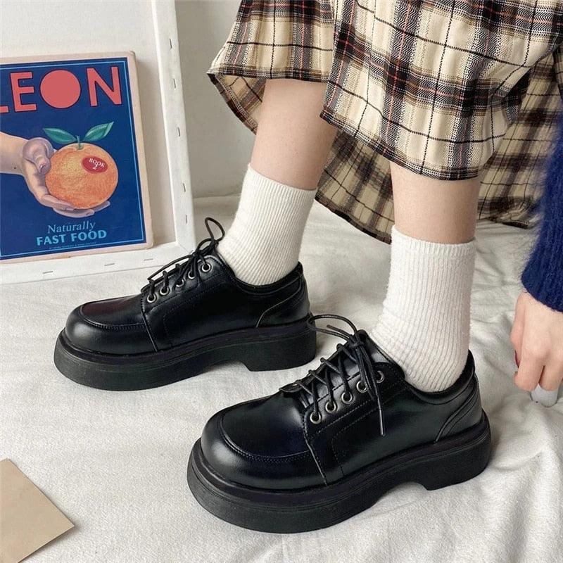 School Loafers - Black C / 4.5 Shoes - Femboy Fatale