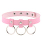 Pink Leather Gothic Choker Collection - Style 17 Choker - Femboy Fatale