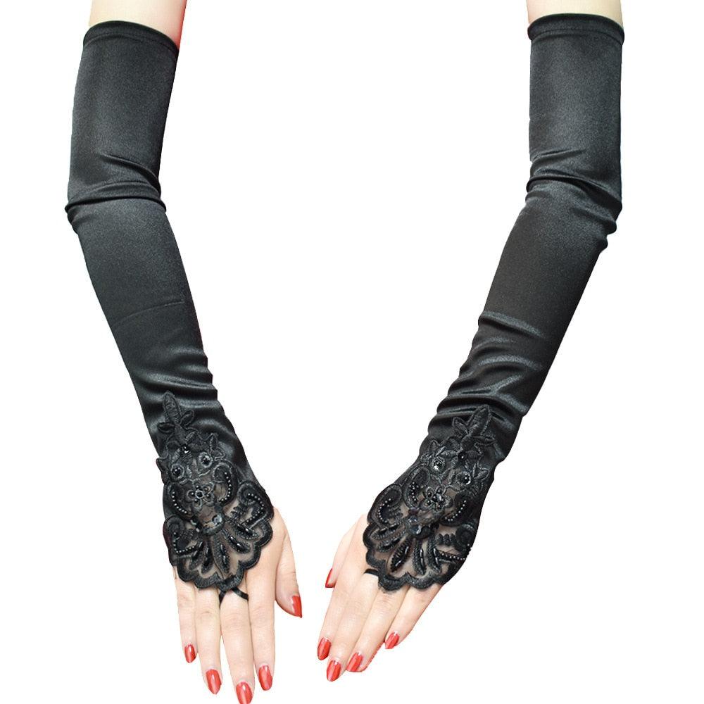 Floral Finger Loop Gloves - Gloves - Femboy Fatale